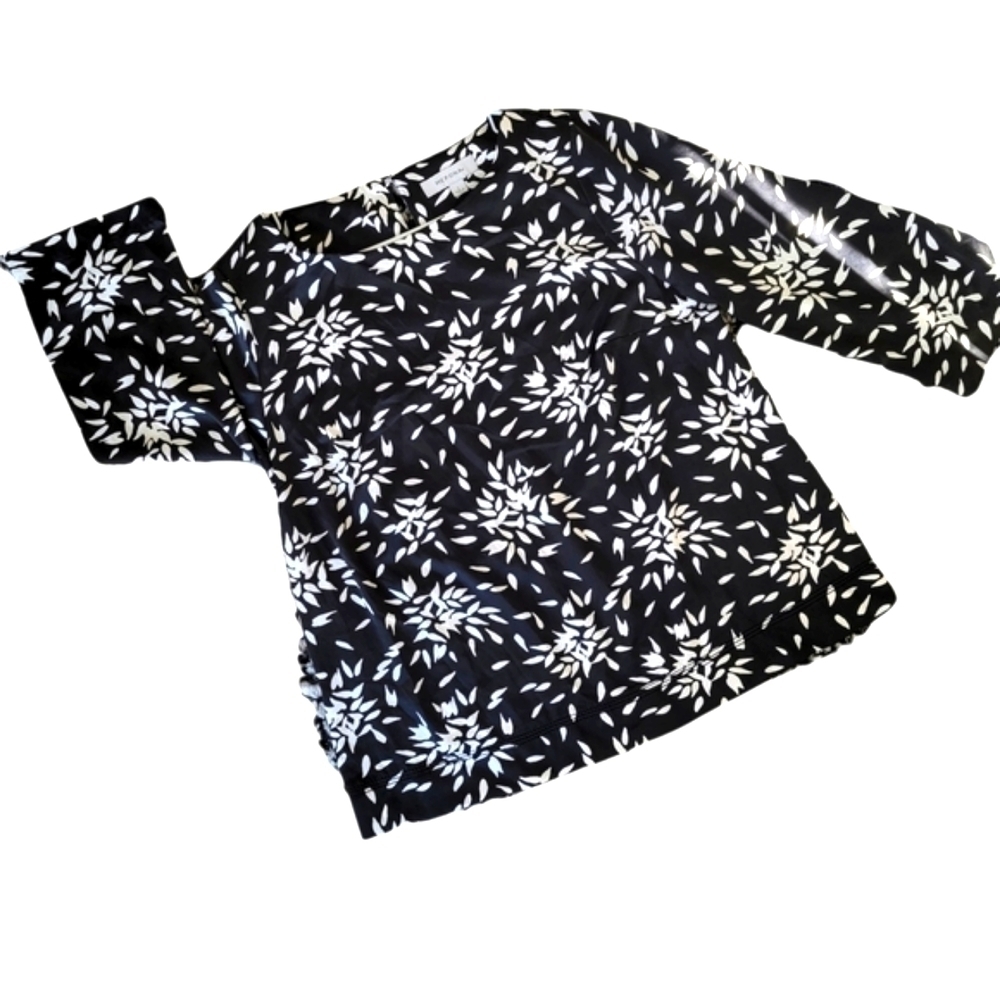 MERONA Black Off White Top
